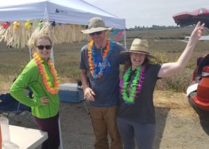 The three aid station volunteers who wished me happy birthday, after they were informed by the runner in front of me of my special day!